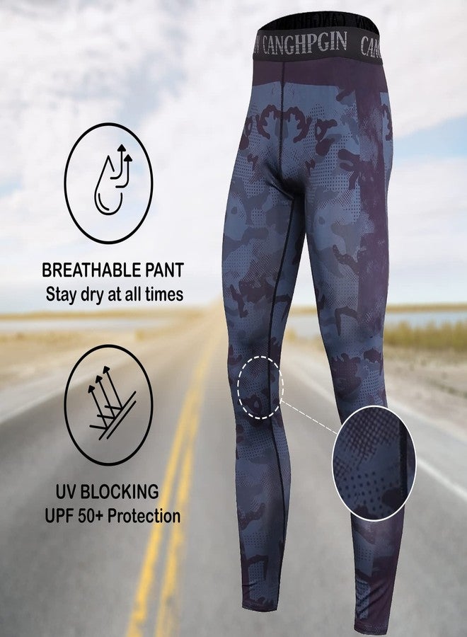 OEBLD Compression Pants Men UV Blocking Running Tights 1 or 2 Pack Gym Yoga Leggings for Athletic Workout - Image 3